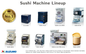 SUZUMO Achieves No.1 Share in Sushi Machine and Rice-Serving Machine for Restaurants and Japanese Food Markets 